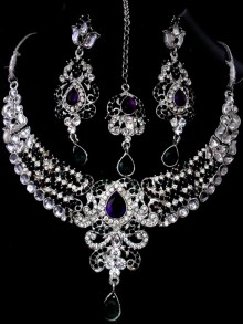 Rhodium Necklace Set